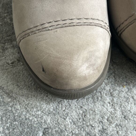 Sorel PDX Wedge Ankle Bootie Womens 10 Leather Boots Gray Brown Joan Of Arctic - Picture 4 of 12